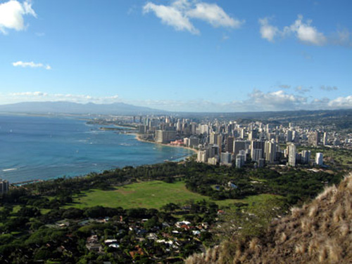 Diamond Head Crater Summit Trail - Oahu & Pacific Ocean view